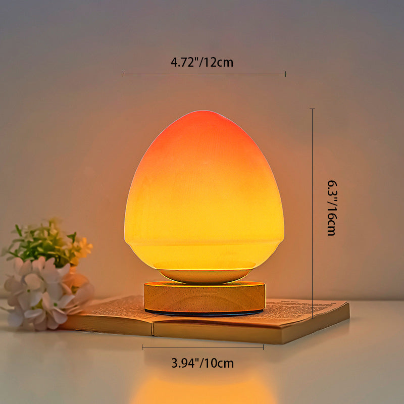 Modern Peach Glass LED-lampa – USB-uppladdningsbar MILA Sverige