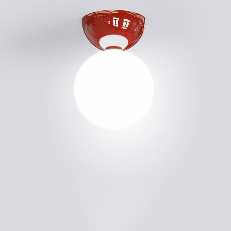 Contemporary Semi-Flush Iron and Glass Ceiling Light MILA Sverige