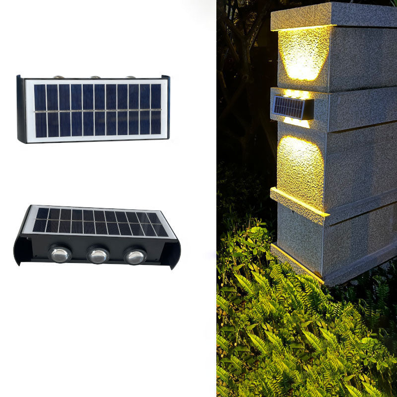 Carvallo Modern Solar-LED-Wall Light for Outdoor | Rectangular Design | IP56 Waterproof | Various Sizes & Light Intensities Carvallo