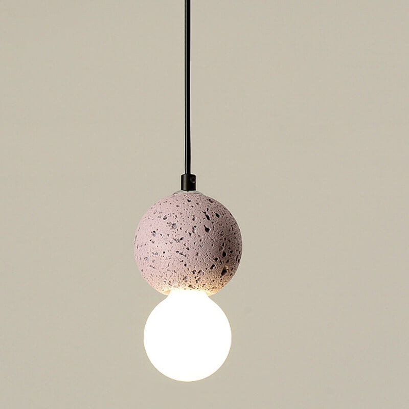 Enkel LED Scandinavian Contemporary Orb Terrazzo Pendellampa MILA Sverige