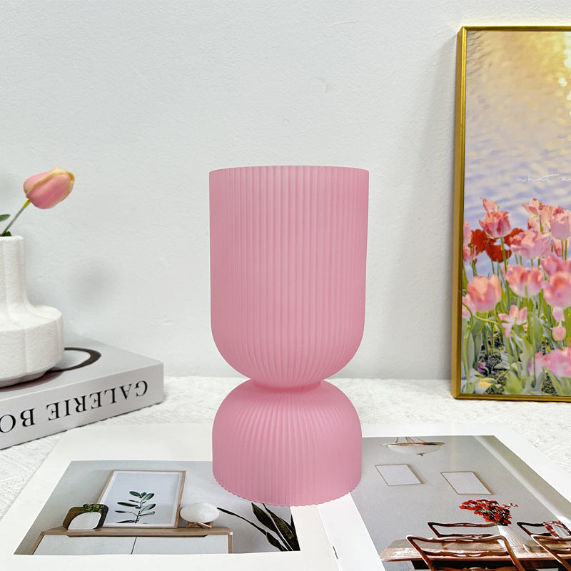 Modern minimalistisk glasbordslampa – elegant cylinderdesign MILA Sverige