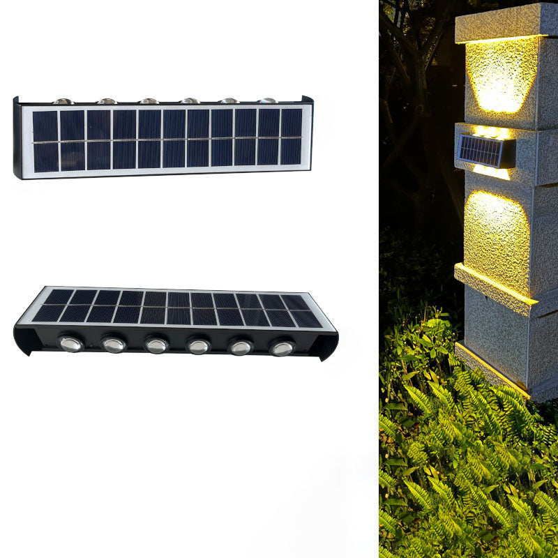Carvallo Modern Solar-LED-Wall Light for Outdoor | Rectangular Design | IP56 Waterproof | Various Sizes & Light Intensities Carvallo