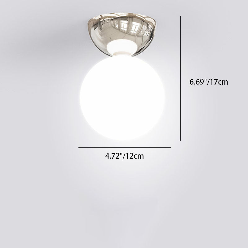 Contemporary Semi-Flush Iron and Glass Ceiling Light MILA Sverige