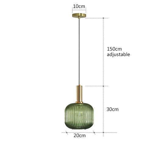 Färgglad Retro Glas Pendellampa – Kreativ LED Hängande Lampa för Vardagsrum och Sovrum Carvallo