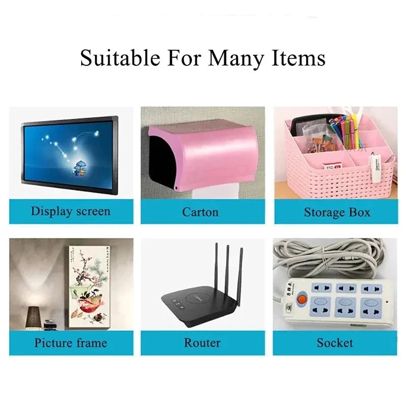 Carvallo Kabelhållare 5-pack | Självhäftande & Återanvändbar | Transparent & Stark fäste | För Vägg & Skrivbord Carvallo