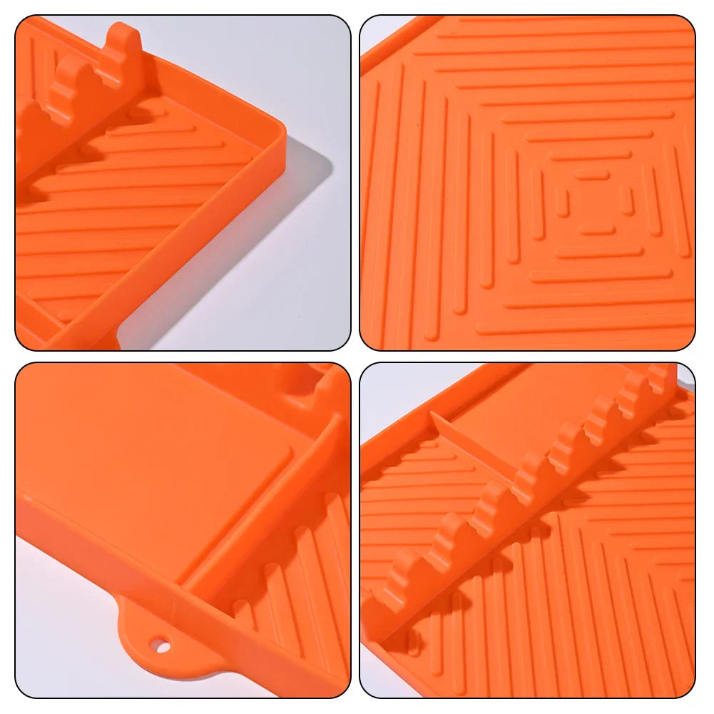 Carvallo Rektangulär Silikon-Uppläggningsmatta | Värmebeständig & Diskmaskinssäker | Oljeuppsamlings- och Avtorkningsmatta för Kök & Ugn Carvallo