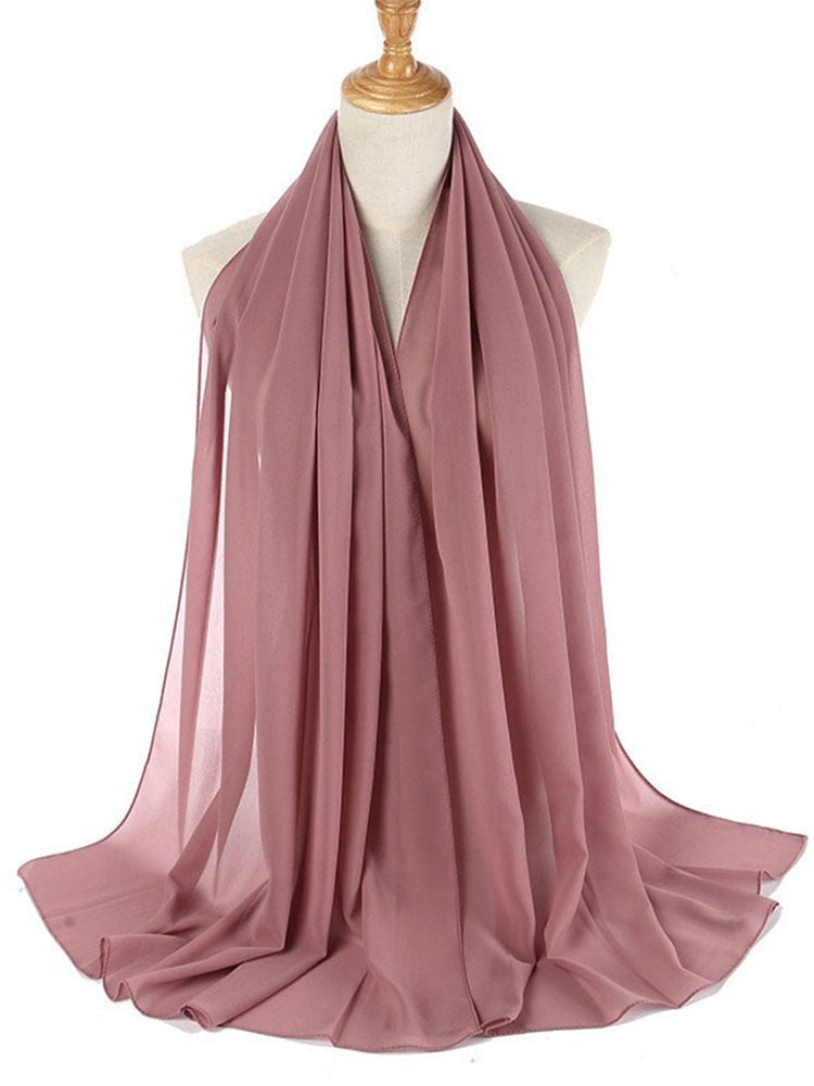 Chiffon Hijab pannband-Clothes for women-Bellasverige-Ros rosa-Hemnix