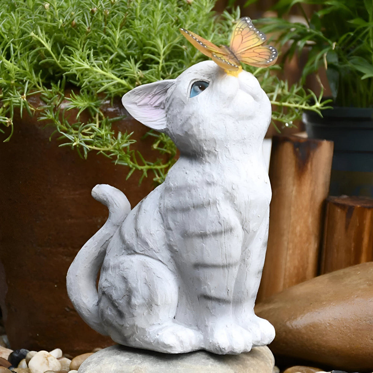 CatGlow Light - Solardriven katt skulptur för utomhusbelysning Carvallo