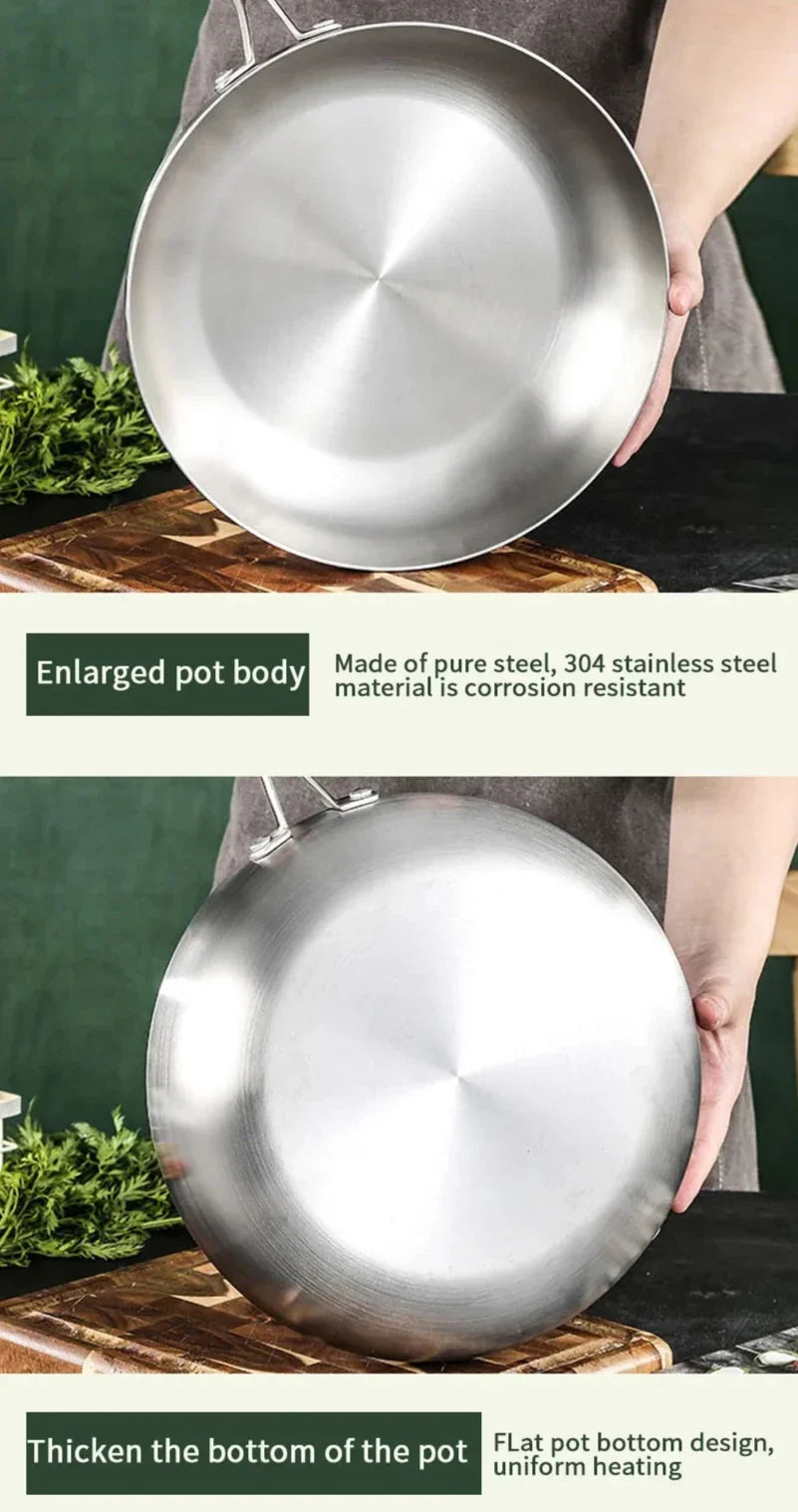 Royallure 304 Rostfritt Stål Non-Stick Stekpanna för Biff, Gas & Induktionsanvändning Carvallo