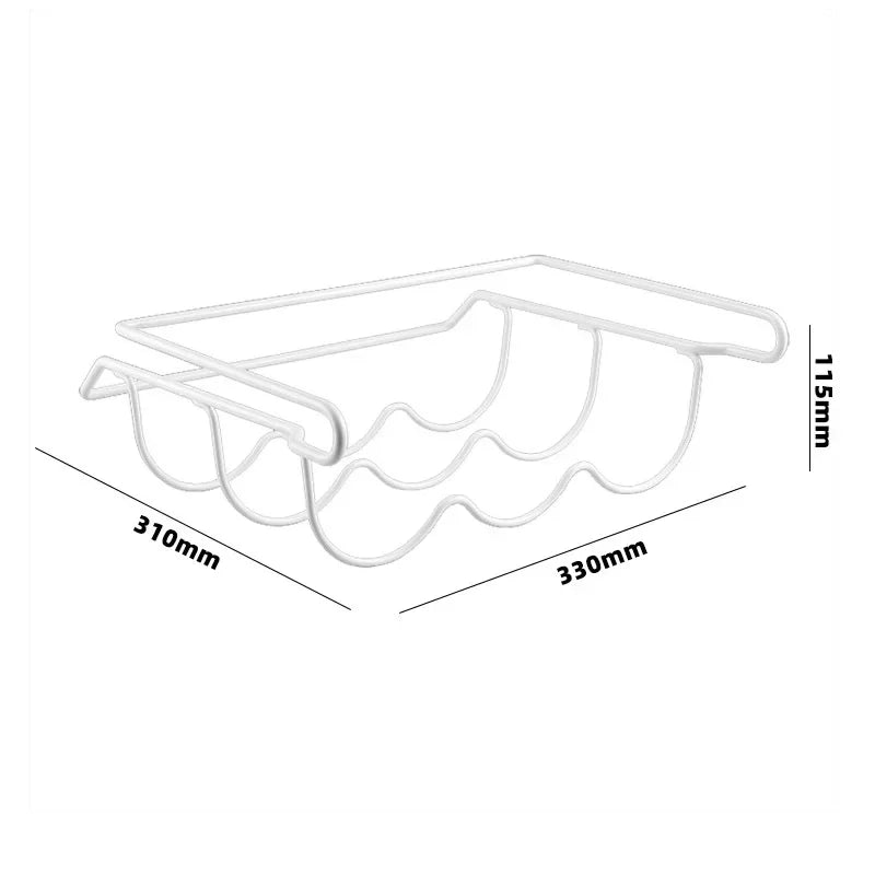Carvallo FlaschenFix Kreativt flaskställ för kylskåp | Hängande öl- & vinflaskhållare i metall | Platsbesparande dryckesorganisator för kök & hushåll Carvallo
