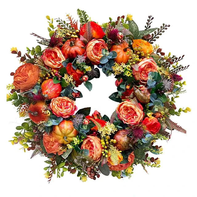 RusticLeaf - Charming artificial wreath for outdoor charm Carvallo