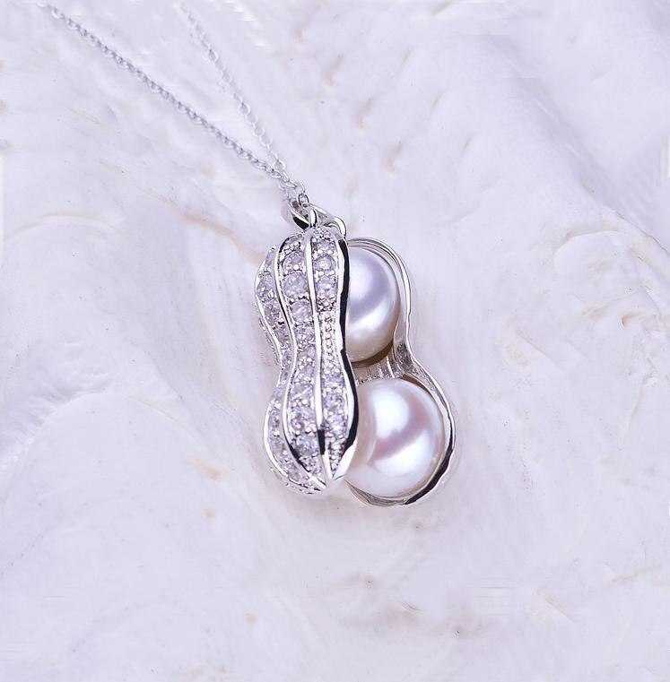 Chic Jordnöt Hängande Halsband-Jewelry for women-Hemnix-Silver-Hemnix