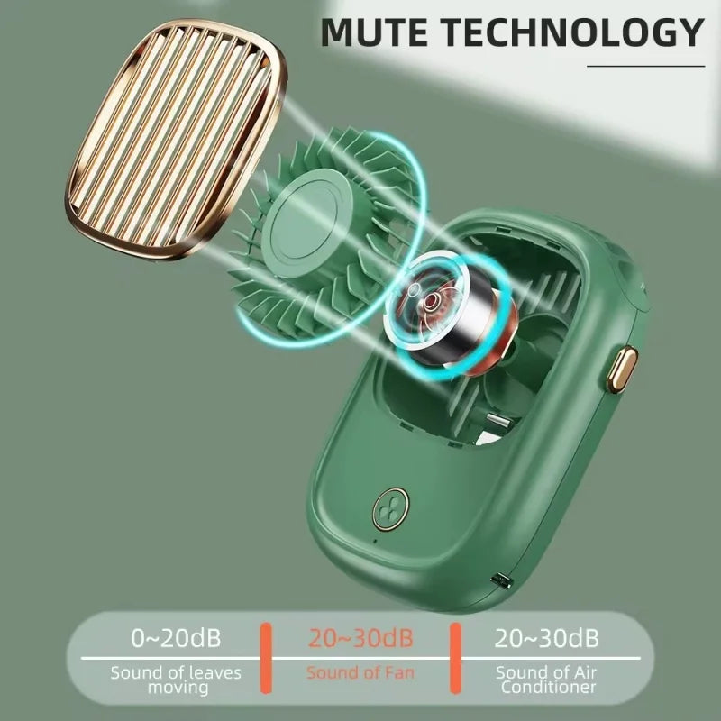 Carvallo Bärbar Nackfläkt | Uppladdningsbar & Multifunktionell | För Utomhus, Resor & Hemma Carvallo