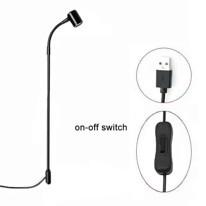 Carvallo USB växtlampa med stativ | Höjdjusterbar & Flexarm | 3W LED | Kallvitt ljus (6000K) | För inomhusväxter Carvallo