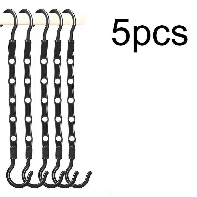 Carvallo Utrymmessparande klädhängare 5/10/20 stycken | Multifunktionella hängare för garderobsorganisation | Robust plastdesign | För mer förvaring i garderoben Carvallo