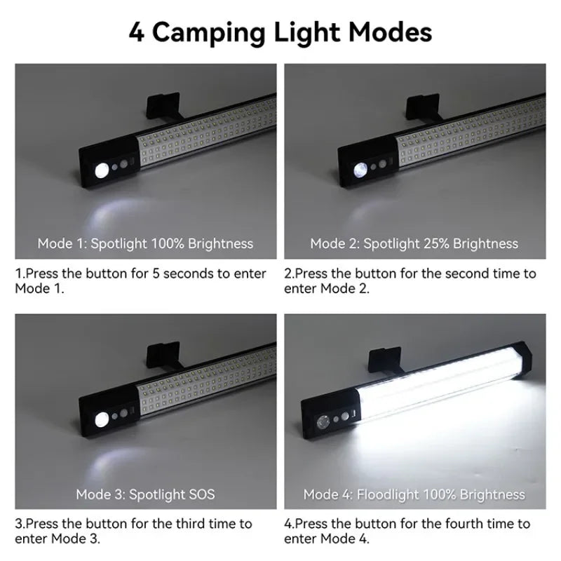 Carvallo SolarFlex | Split Solar Light with Remote Control | 158 LEDs | 4-in-1 Outdoor & Camping Light Carvallo