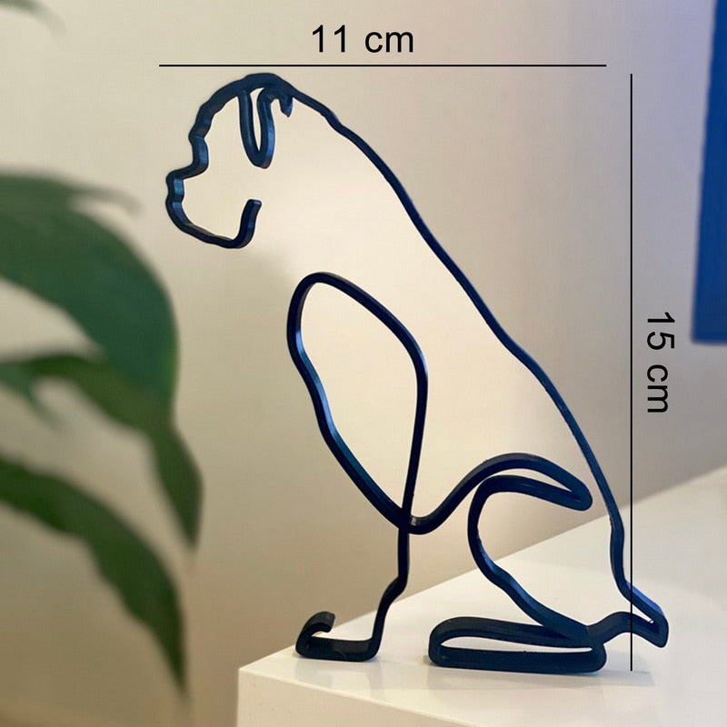 Minimalistisk hund konstskulptur-Home-Hemnix-Boxer-Hemnix