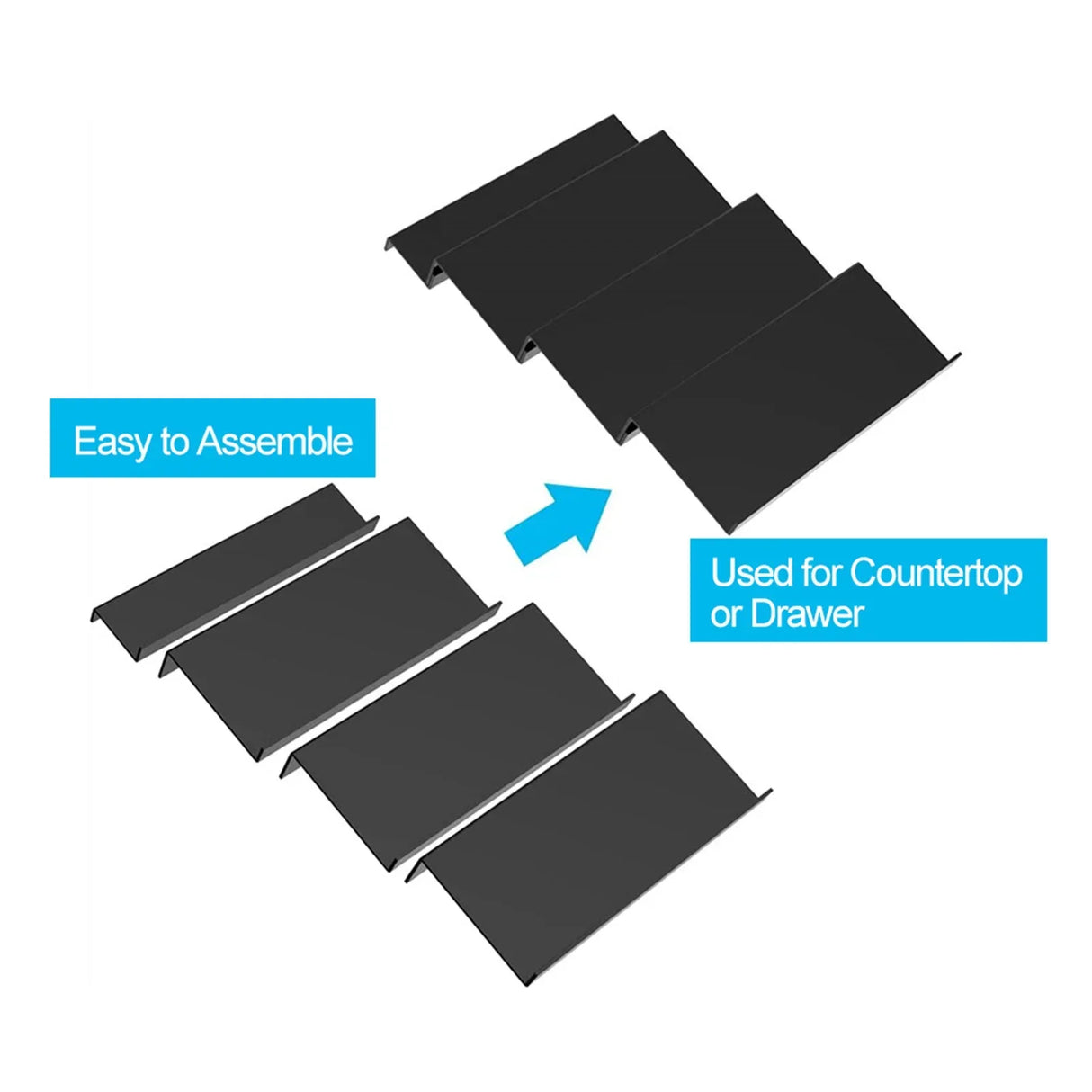 Carvallo SpiceView | Sned akrylhylla för bättre översikt | 4-delars set | 41,9 × 30 × 3,8 cm Carvallo