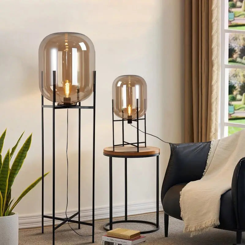 BubbleGlow Golvlampa – Skandinavisk Postmodern Lampa i Glas Hemnix