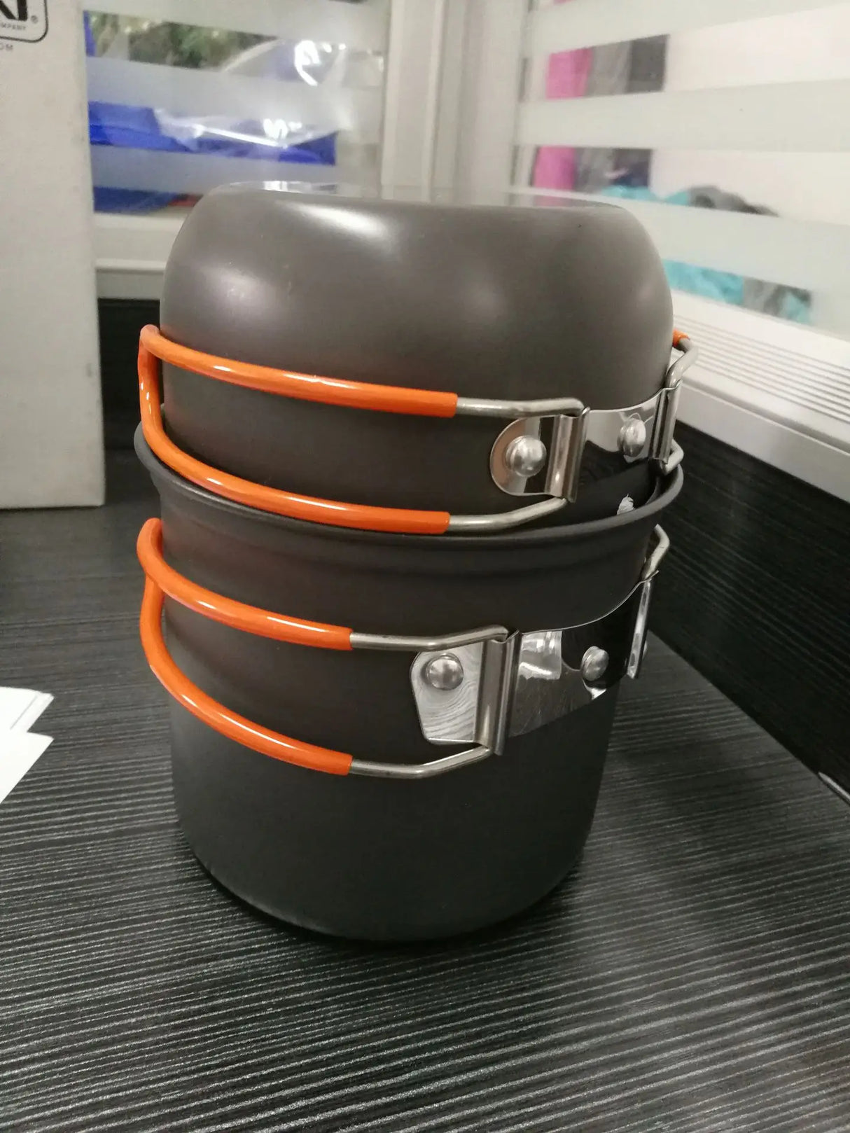 Carvallo CookLite Camping Kokksett | Lett & Sammenleggbar | Gryte med Lok | Inkl. Transportveske | For Vandring, Trekking & Utendørs Carvallo