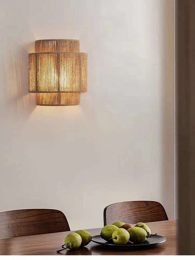 Royallure Handmade Rope Wall Sconce – Varm ambient vägglampa för mysiga vardagsrum Carvallo