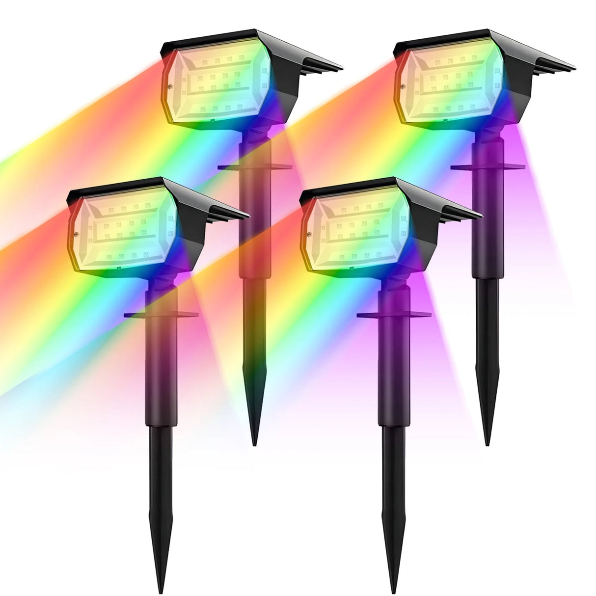 Carvallo - 20 LED RGB solspots med 2-i-1 mångsidig utomhusbelysning Carvallo