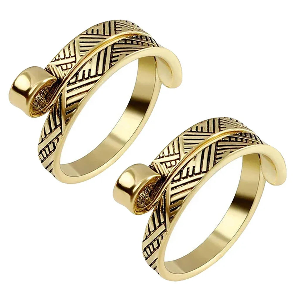 Carvallo Häkel- & Strickfadenführer 2er Set | Justerbar garnring för fingrar | För snabbare & jämnare arbete Carvallo