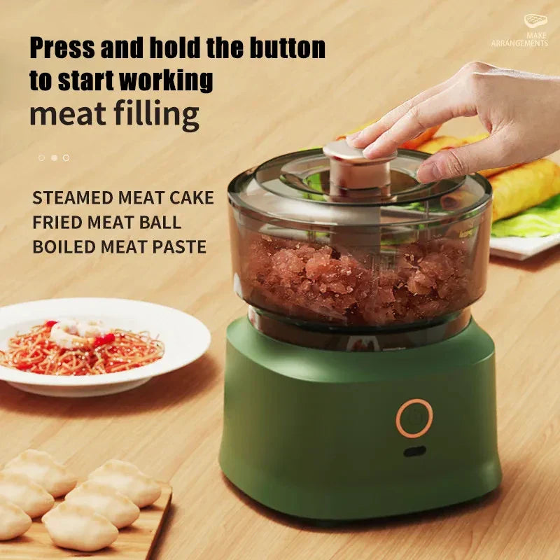 Carvallo | Mini Trådlös Elektrisk Vitlökshackare | 350 ml | USB-laddningsfunktion | För Kött, Grönsaker & Puréer Carvallo