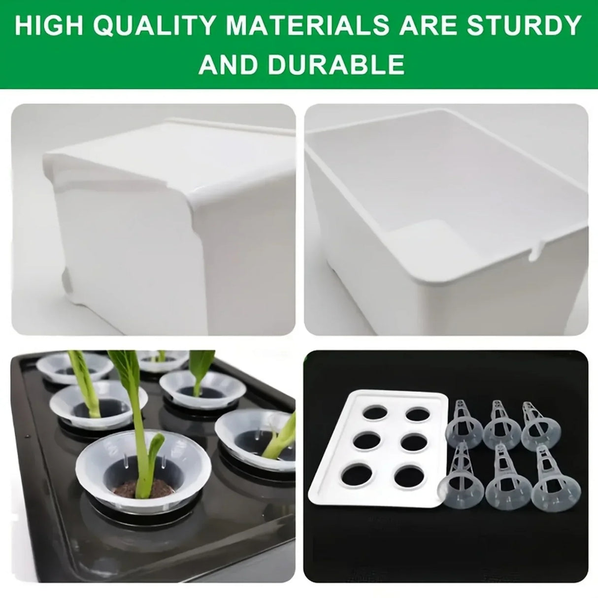 Carvallo Indoor-Grow-Set Hydroponiskt växtsystem för inomhusbruk | Självvattnande mini-växthus | 12×18×10,5 cm | För örter & sticklingar Carvallo