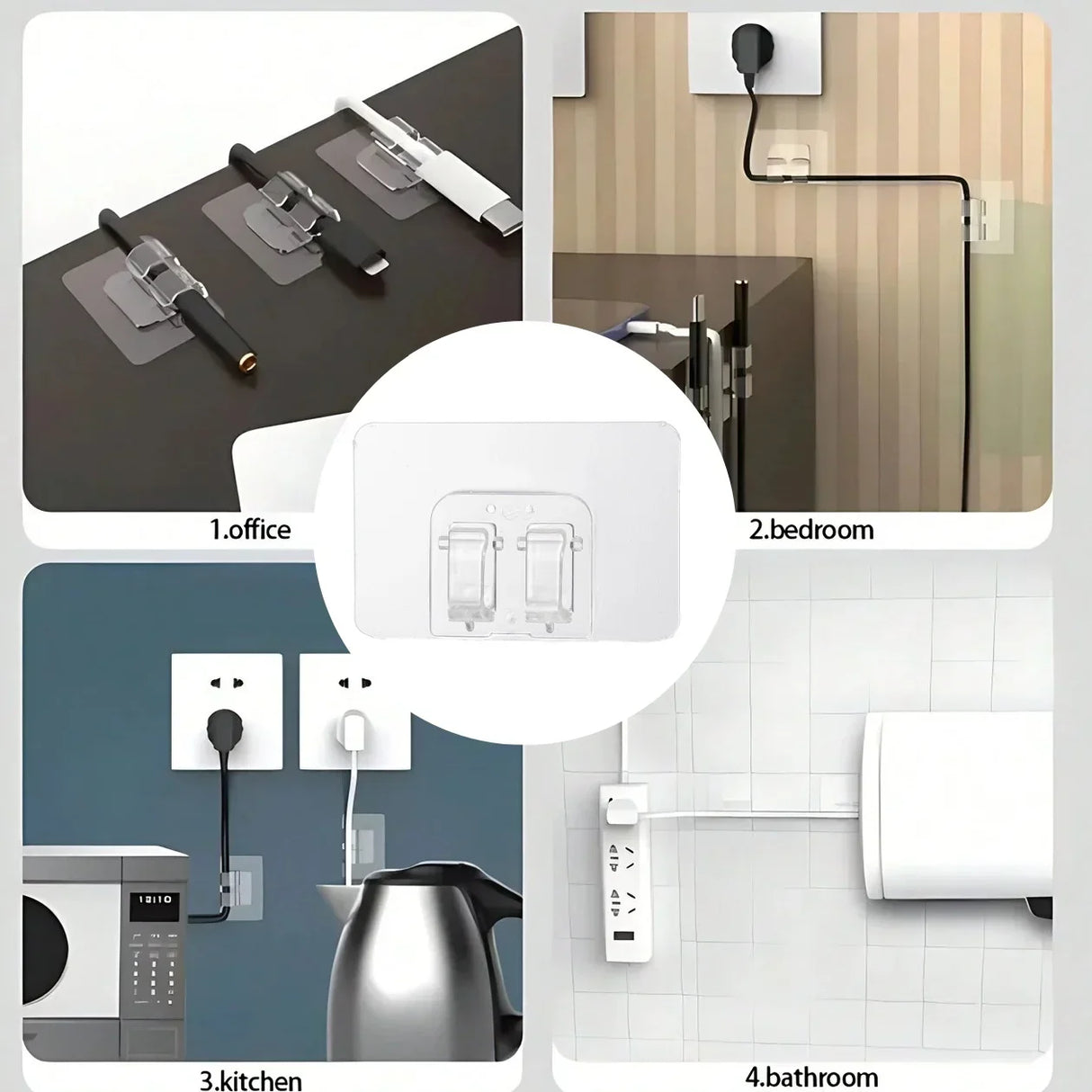 Carvallo Krok CLIPNOVA ClearFix | 20/40 stycken | Transparent & Residulfri | Utomhus & Inomhus | Ljusslingor, Kablar & Dekor Carvallo