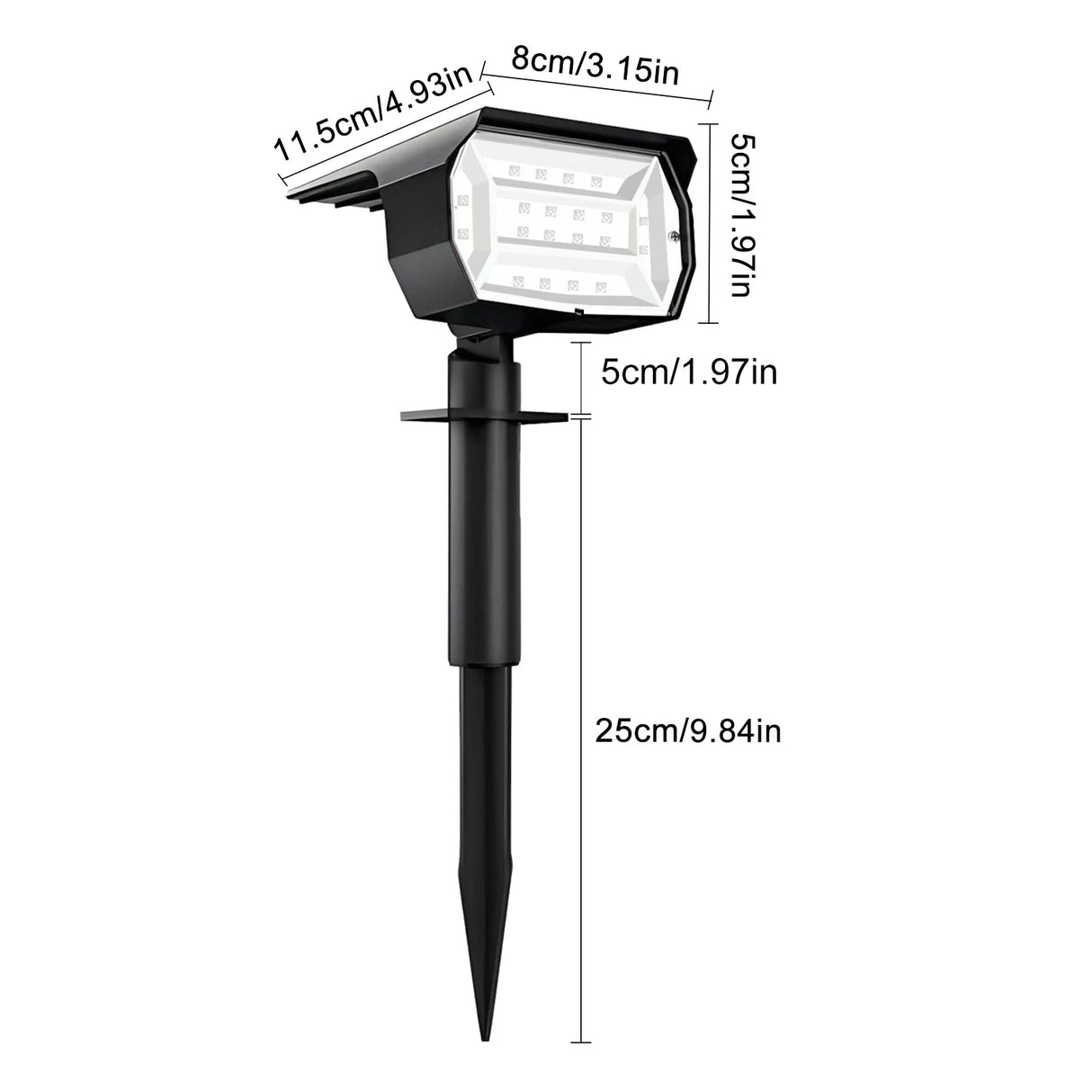 Carvallo - 20 LED RGB solspots med 2-i-1 mångsidig utomhusbelysning Carvallo