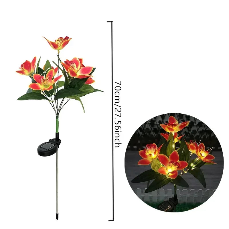 Carvallo OrchidLight Soliga orkidéer trädgårdslampa | LED-landskapsljus | Vattentät & Dekorativ | För trädgård, väg & balkong Carvallo