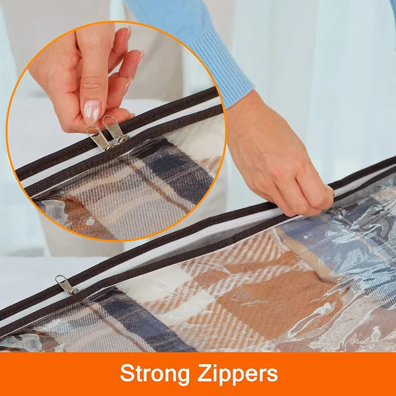 Carvallo Förvaringsväska | Stort kapacitet | Fällbar & Med fönster | Spunnet tyg & Rostfri dragkedja Carvallo