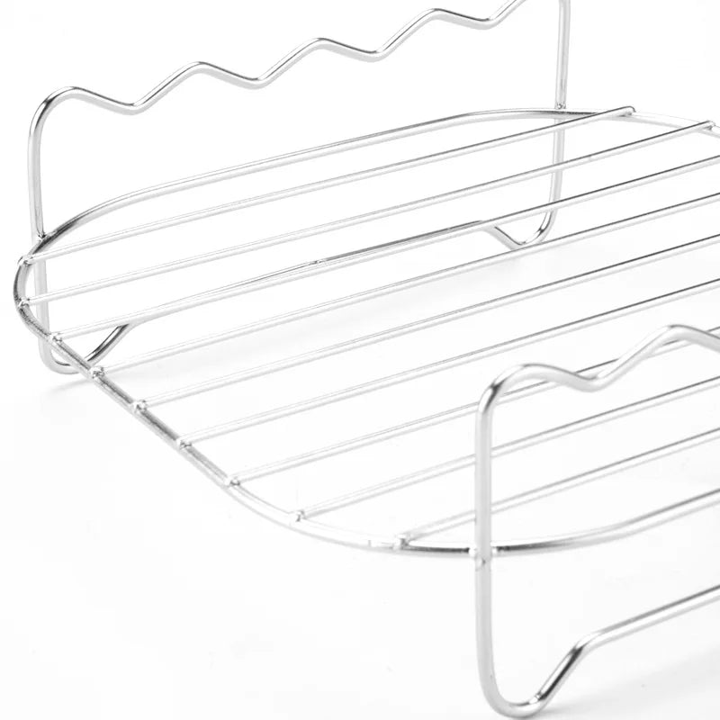 Carvallo AllGrillPro BBQ Grillset i rostfritt stål | Med spett & hållare | För grill, Airfryer & ångkokare | Utomhus & kök Carvallo