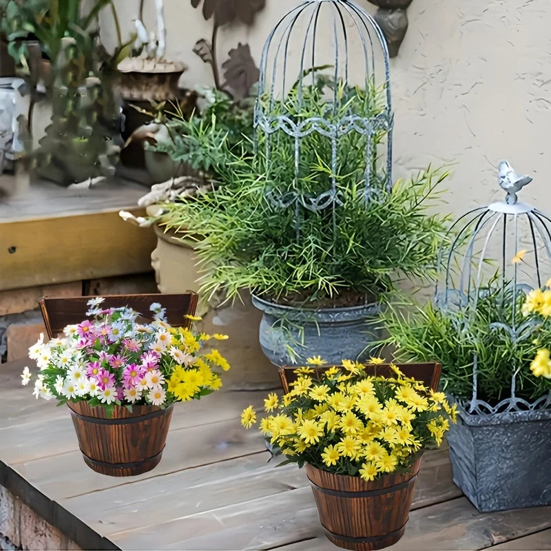 Träby Eimer Planter i fat-design för trädgård och terrass – Dekorativa blomkrukor av trä Carvallo