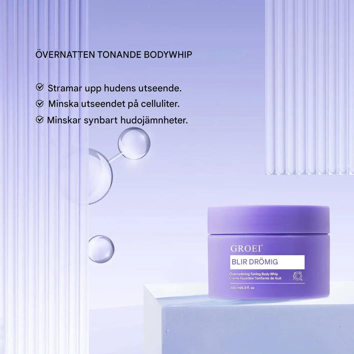 DreamLift – Nattlig Kroppstoning med Mjuk Effekt | Känslan av Fastare Hud Medan Du Sover-Lotions & Moisturizers-BB-Hemnix