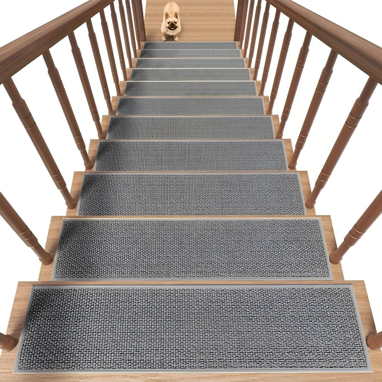 SafeStep Mat - 15 Del Antiskid Säkerhetsgummitrappmatta Carvallo