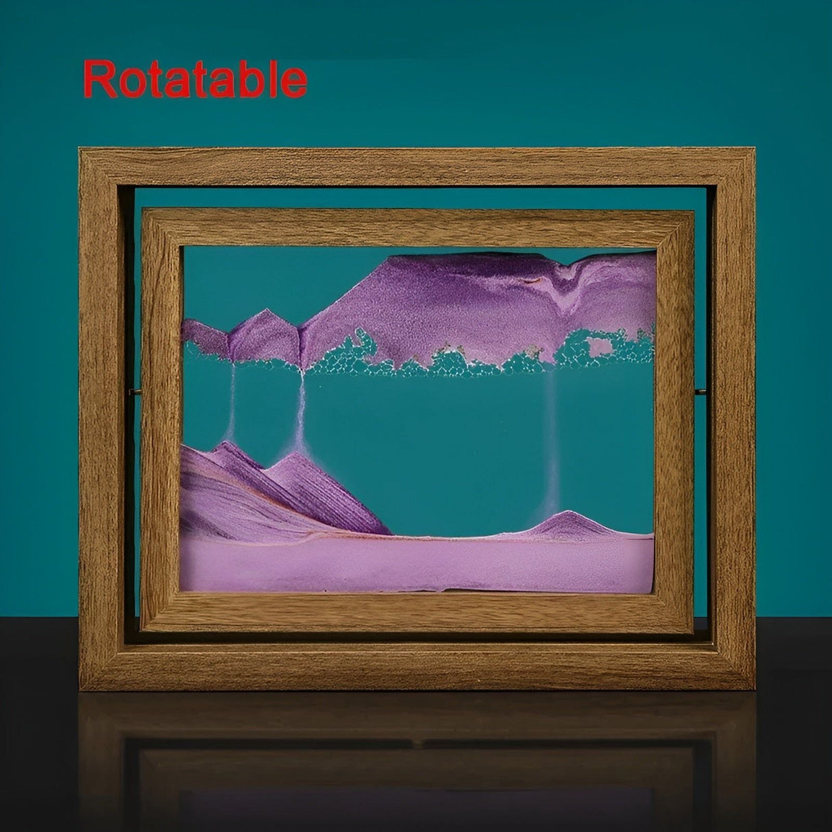 Sands bild med rörelseffekt – Fängslande väggdekoration i träram | Fyrkantigt format Carvallo