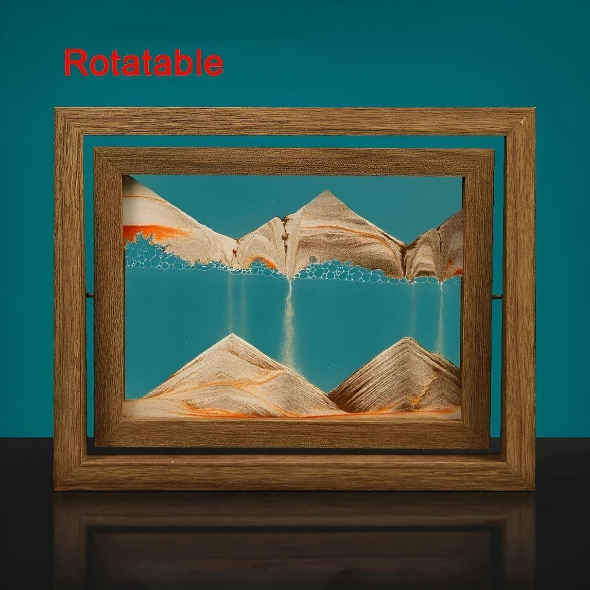 Sands bild med rörelseffekt – Fängslande väggdekoration i träram | Fyrkantigt format Carvallo