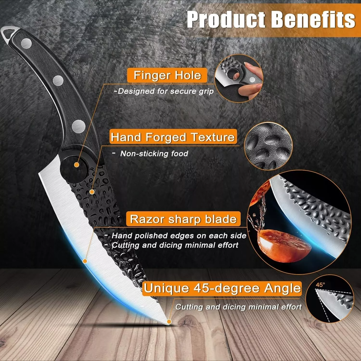 Japansk kniv för hem- och professionell matlagning Carvallo