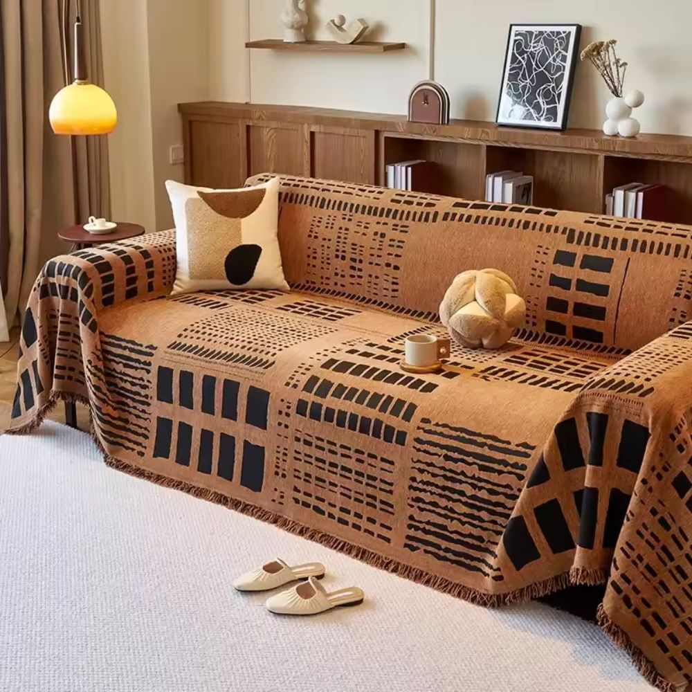 Savanna Geo Chenille Sofföverdrag Carvallo