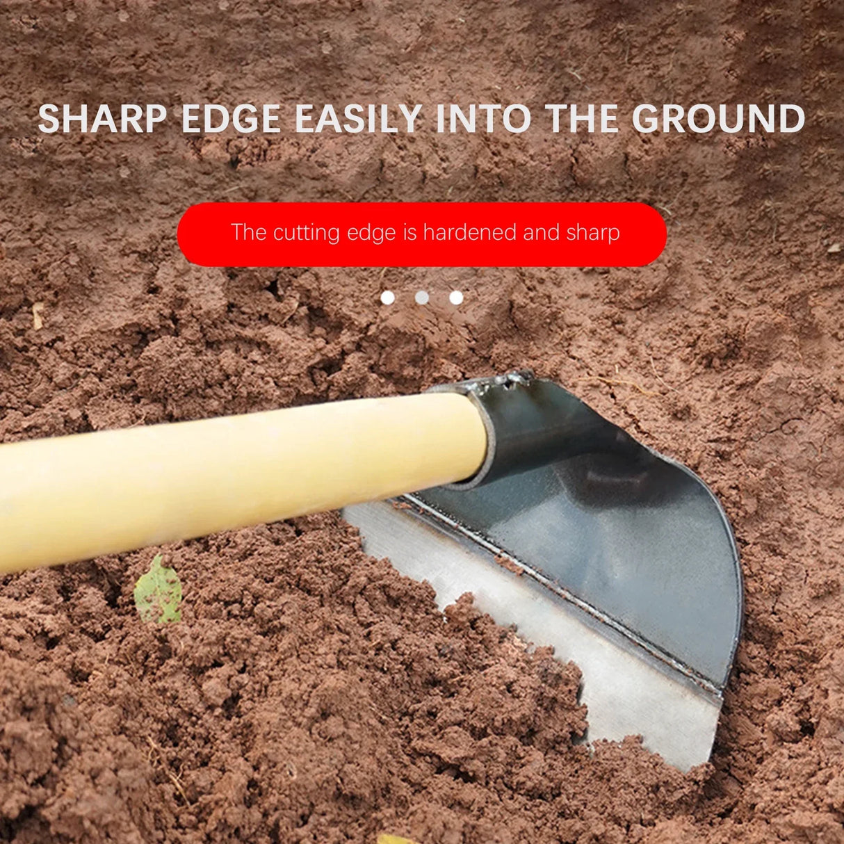 Carvallo Handhacka utan skaft | Högkvalitativ ogräshacka av kolstål | För rensning, jordlossa och grönsaksodling – Olika storlekar Carvallo