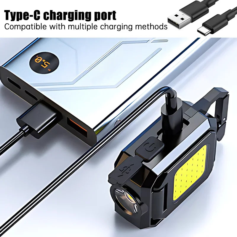 Carvallo Mini Ficklampa | 1000 Lumen | Magnetisk & Återuppladdningsbar | Med flasköppnare & karbinhake Carvallo