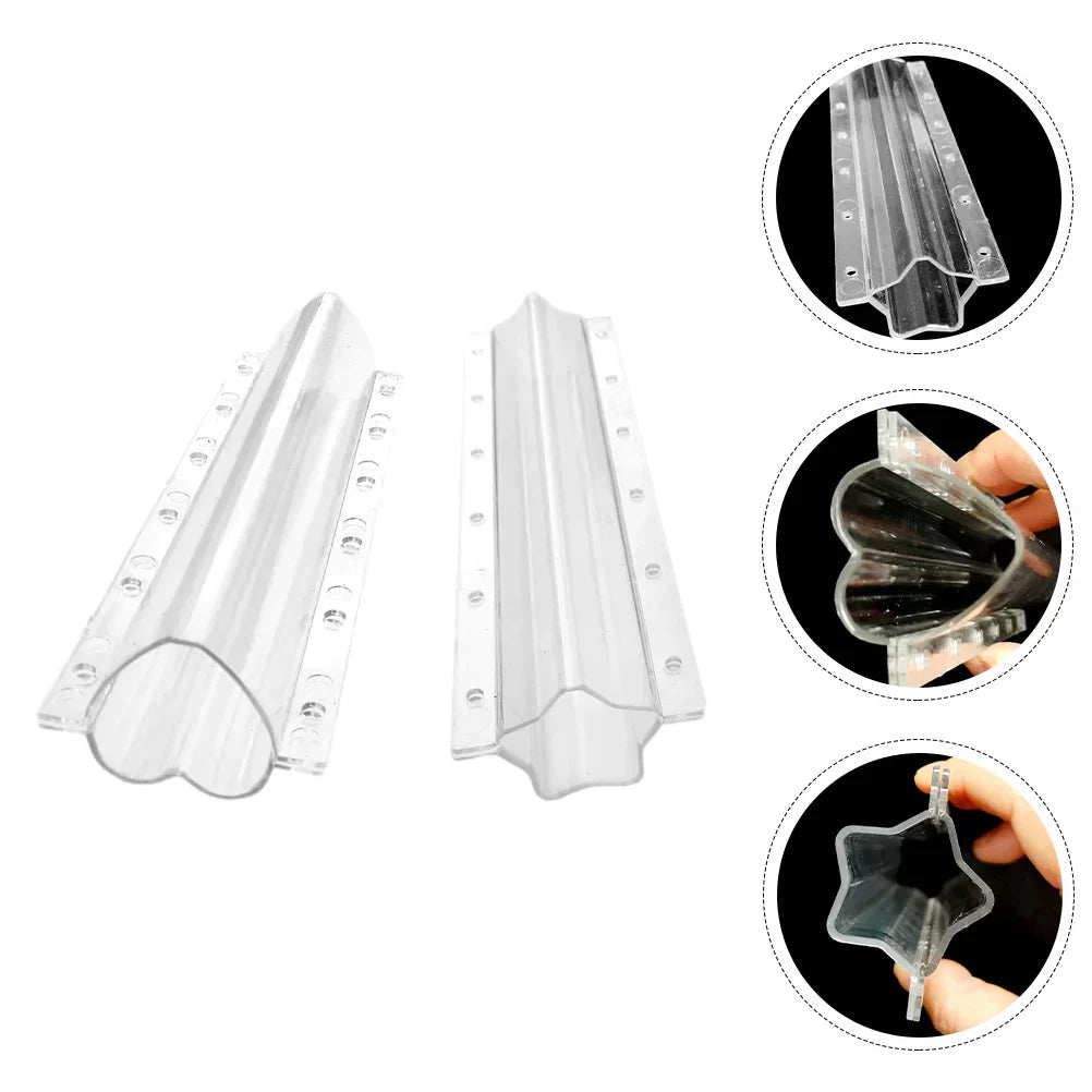 Carvallo Frukt- & Grönsaksform Set | Hjärta & Stjärna | Återanvändbara tillväxtformer i plast | 20 × 6,5 × 4 cm Carvallo