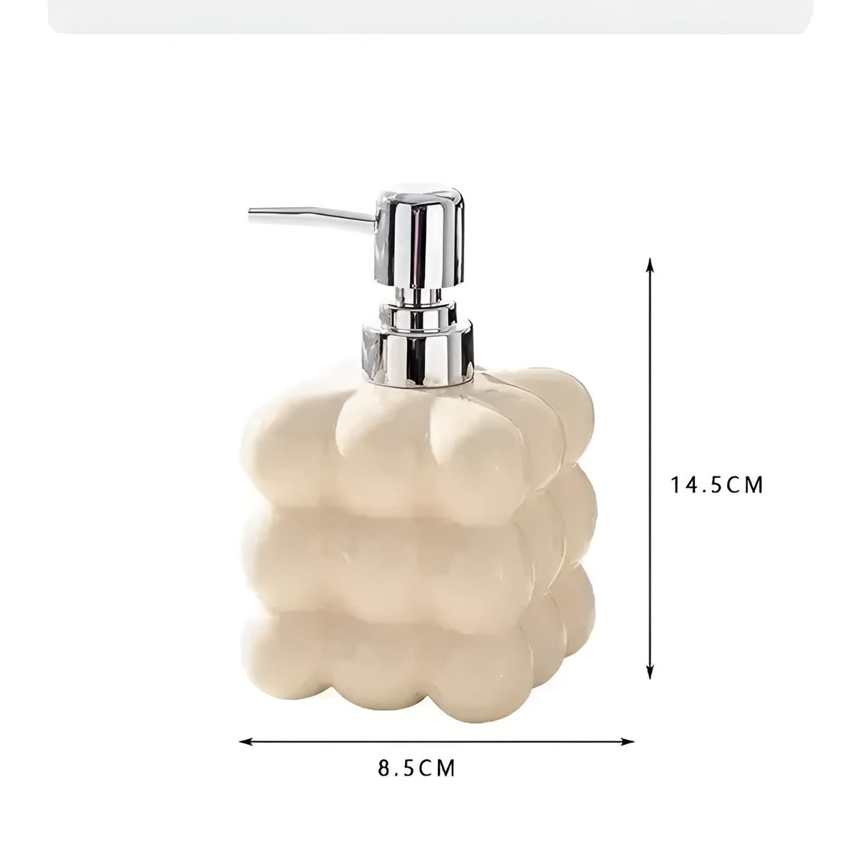 Keramisk tvålbehållare med pump – Stilfull och påfyllningsbar | För tvål, schampo och duschgel Carvallo