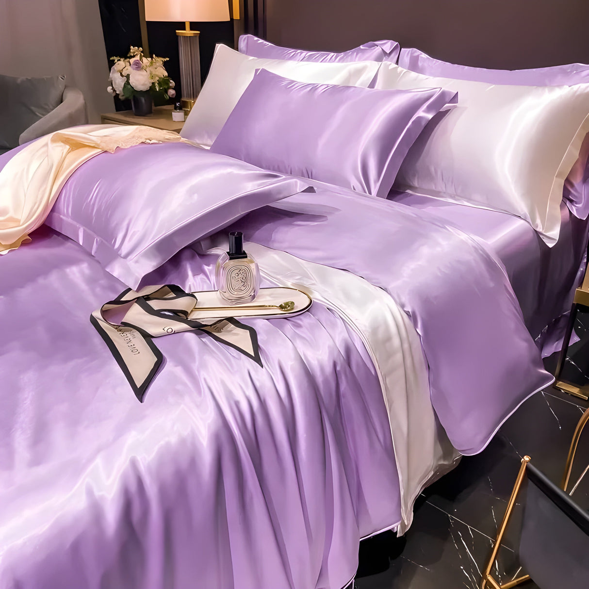 Sängkläder-set av satin – Lyxig och mjuk | Perfekt för alla årstider Carvallo