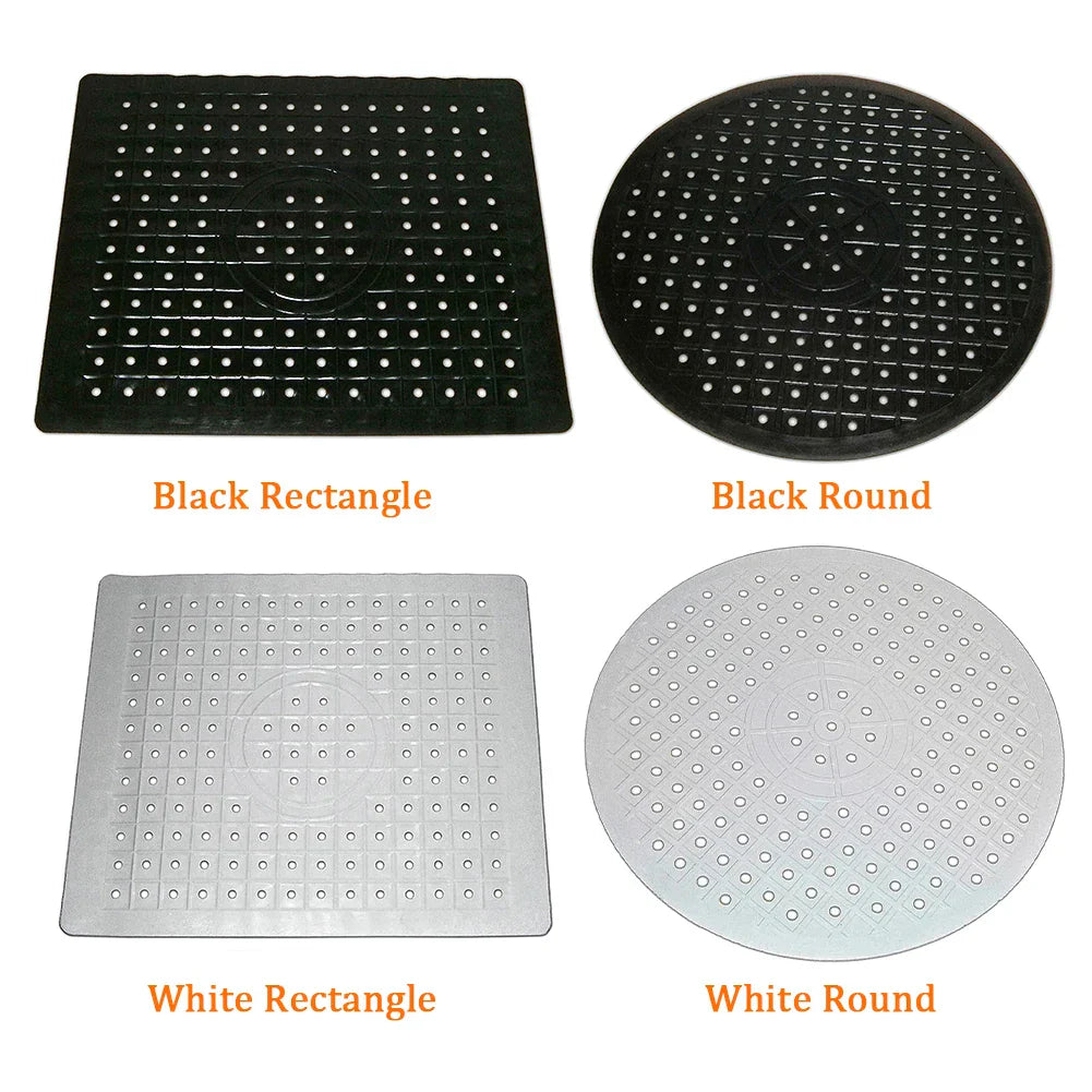 Carvallo Rutschfri diskho-matta av gummi | Värmebeständig dräneringsmatta & underlägg | Mjuk silikonmatta för kök & bad | Rektangulär eller rund Carvallo