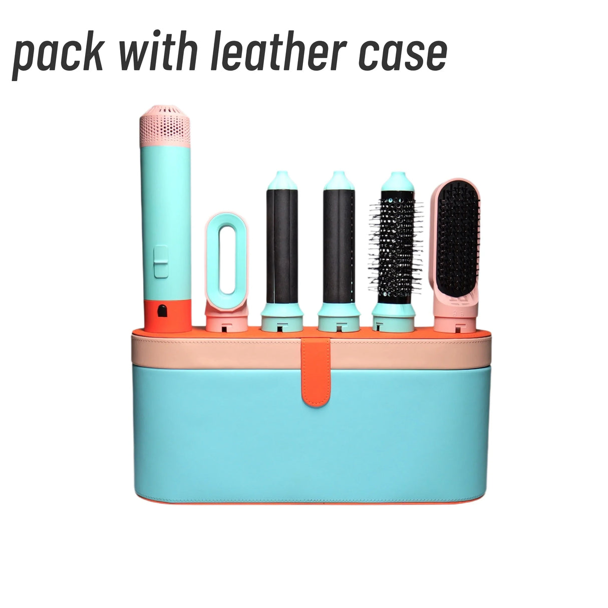 Carvallo-Stylingverktyg GlamAir 5-i-1 Pro | Hårfön, Locktillsats & Stylingborstar | För volym, släthet & vågor | EU-kontakt Carvallo