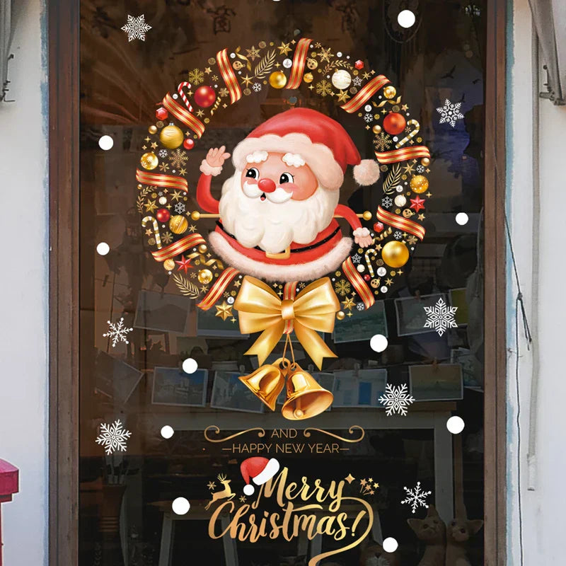 Fönsterdekoration - Festlig dekoration med jultomte och djur för en mysig jul Carvallo