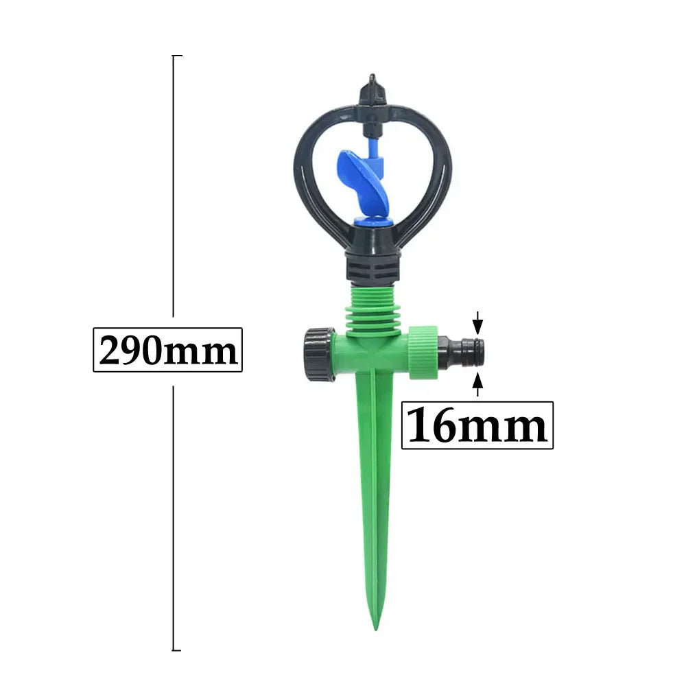 Carvallo Trädgårdssprinkler 360° vridbar | Automatisk bevattning | Vortex-dysor | 4–5 m räckvidd Carvallo